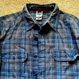 North Face blue checkered flannel